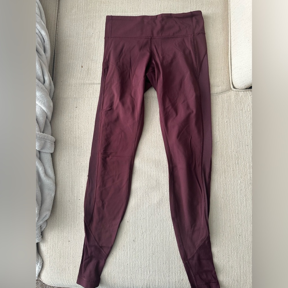 Lululemon Burgundy High-Waisted Leggings